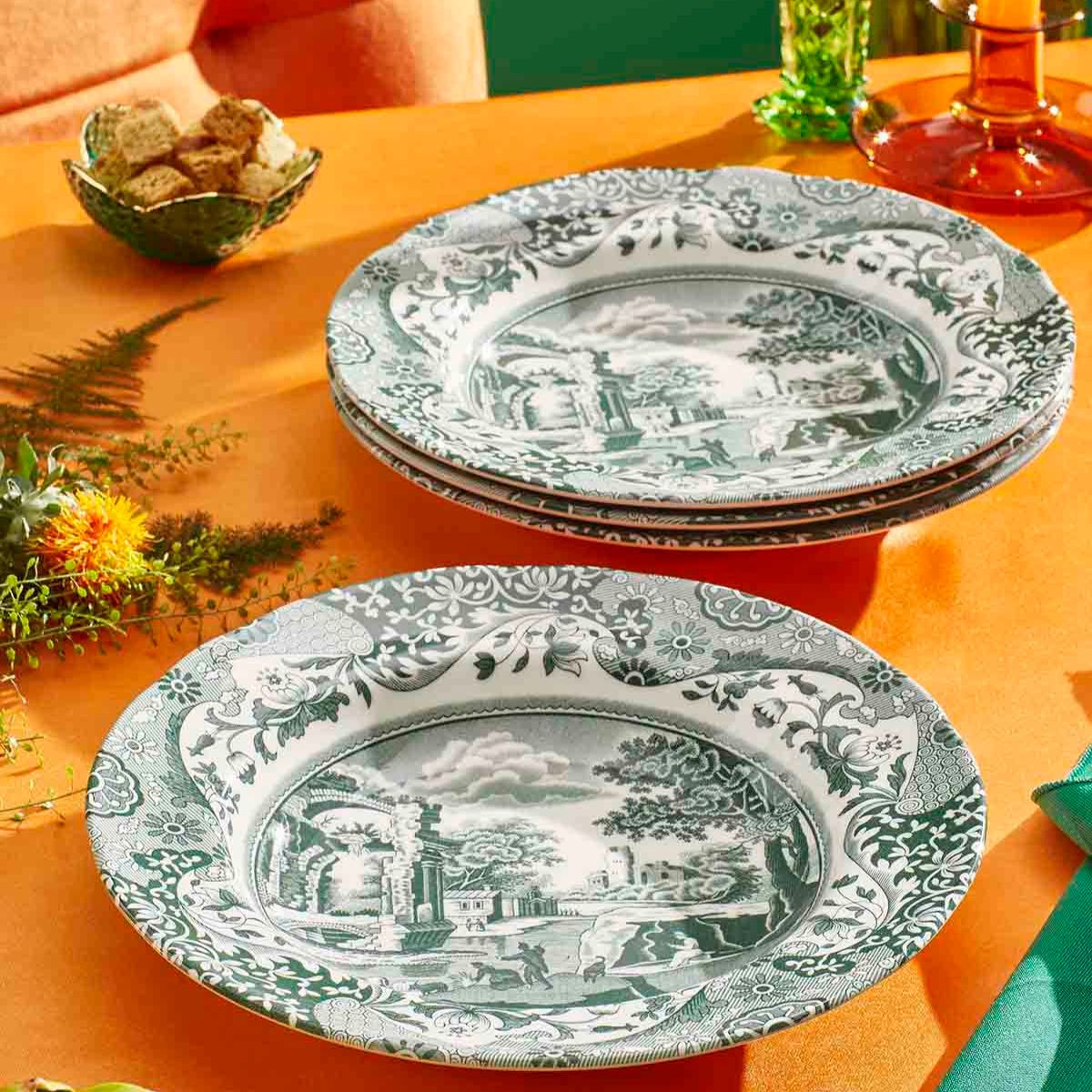 Heritage Green Italian Set of 4 Soup Plates image number null
